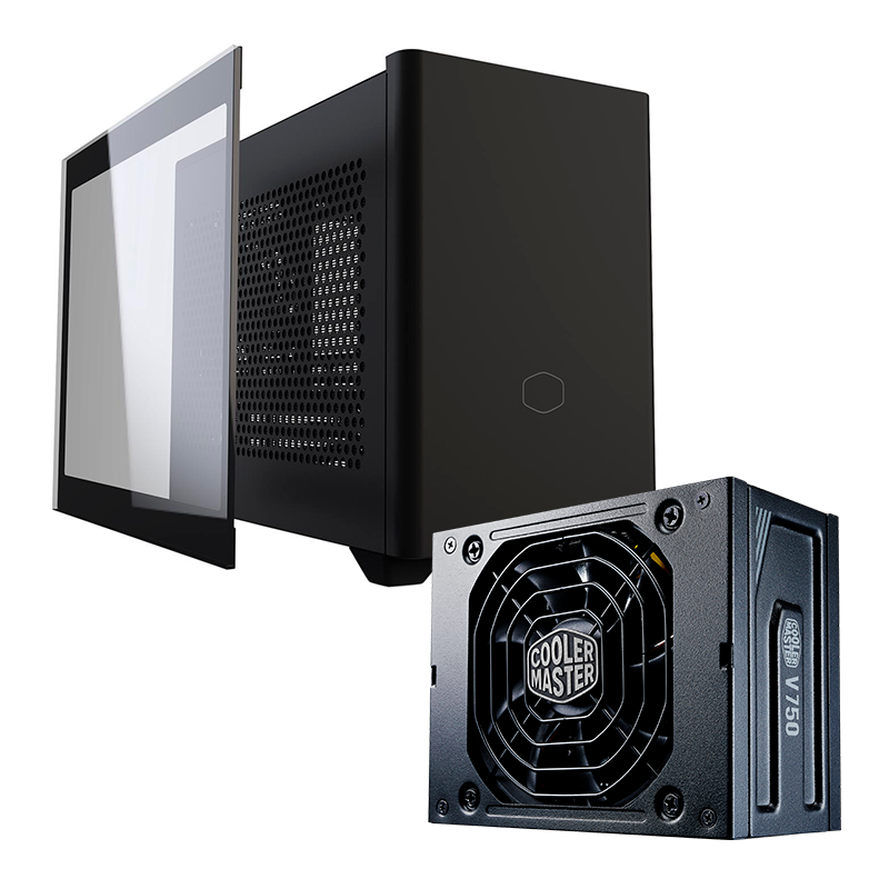 GABINETE NR200P BLACK + FUENTE COOLER MASTER 750W SFX ITX