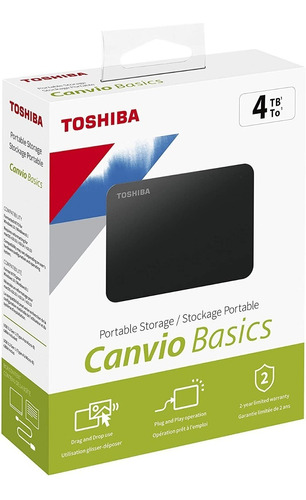 DISCO EXTERNO TOSHIBA CANVIO 4TB BLACK