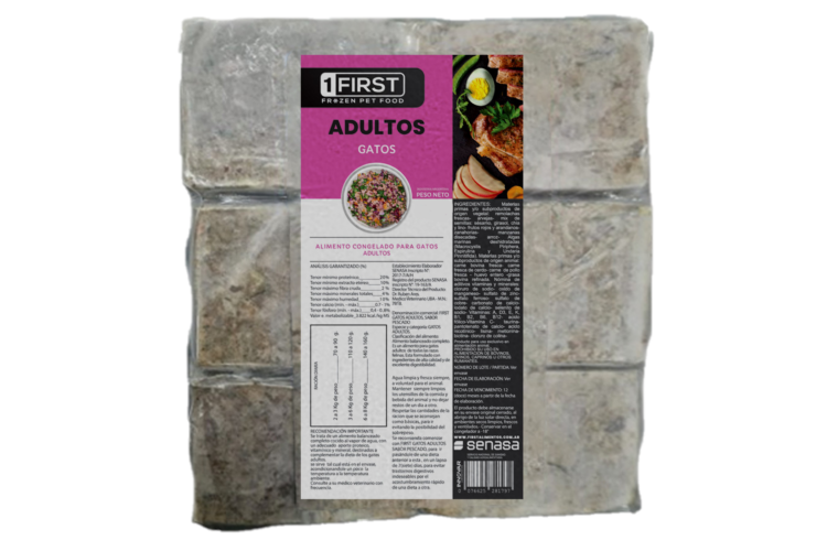 FIRST ALIMENTO NATURAL CONGELADO GATOS ADULTOS 3KG