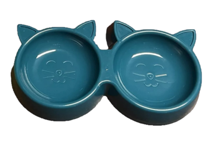 COMEDERO PLASTICO DOBLE CARA DE GATO ART.527 (L.SUR)