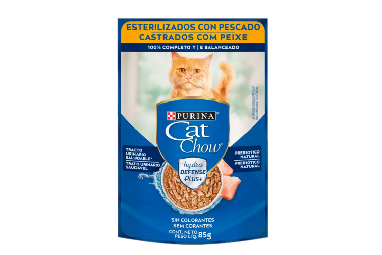CAT CHOW SALSA CASTRADOS CON PESCADO 85GR