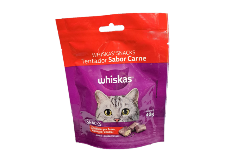 WHISKAS SNACKS SABOR CARNE 40GR (G.INS)