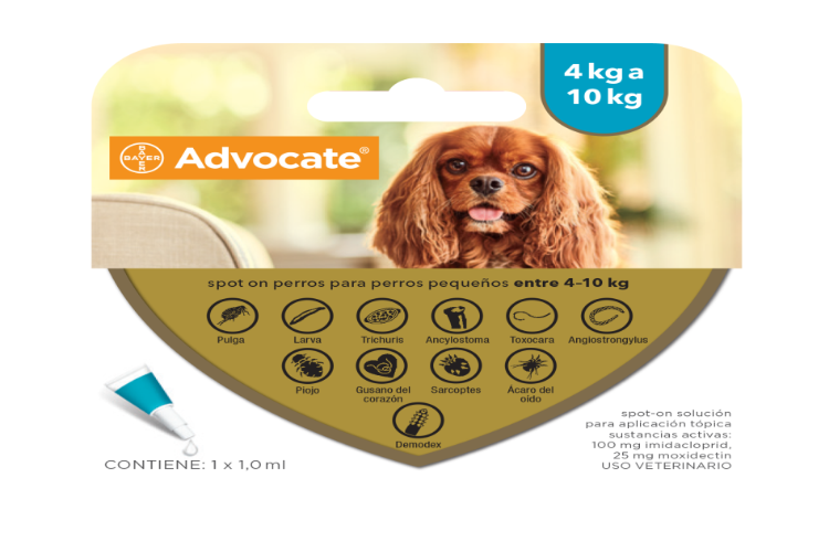 ADVOCATE PERRO 4-10KG (ELANCO) (1 MES)