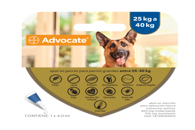 ADVOCATE PERRO 25-40KG (ELANCO) (1 MES)