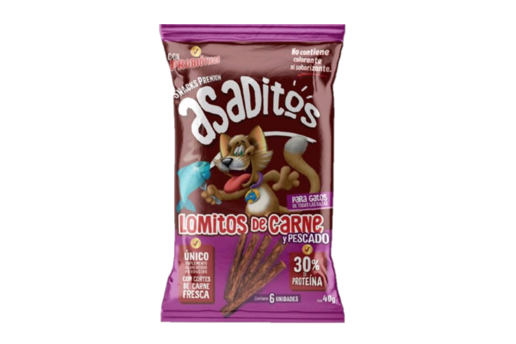 ASADITOS LOMITOS DE CARNE Y PESCADO 6U. GATOS