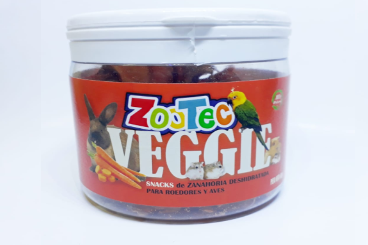 ZOOTEC VEGGIE ZANAHORIA EN ESCAMAS 60GR (ROEDORES Y AVES)