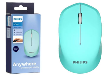 MOUSE PHILIPS M344 INALAMBRICO LIGHT BLUE