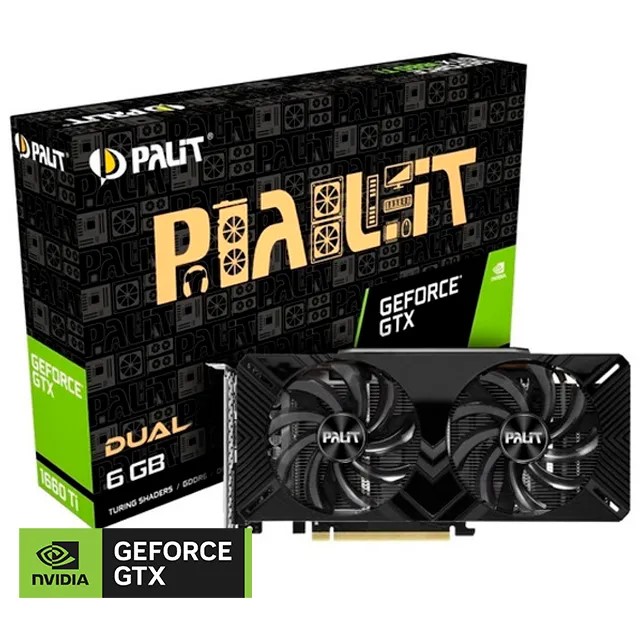 OUTLET PLACA DE VIDEO PALIT GEFORCE GTX 1660 TI DUAL 6GB GDDR6