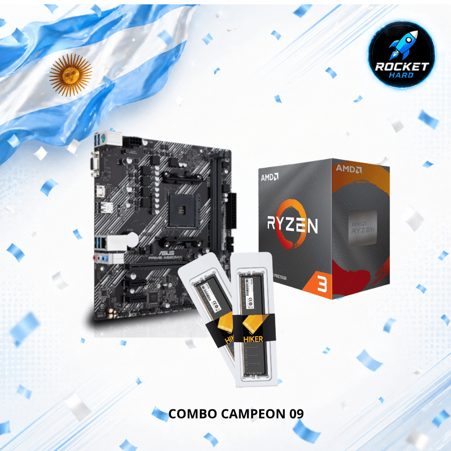 Combo Rocket Ryzen 3 4100 S/v - A520 - 16gb