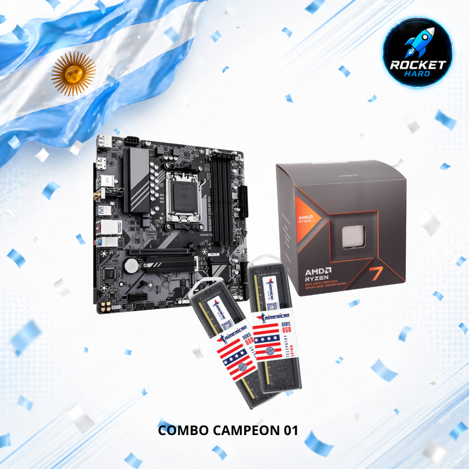 Combo Rocket Amd Ryzen 7 8700g -  B650m Wifi - 16gb