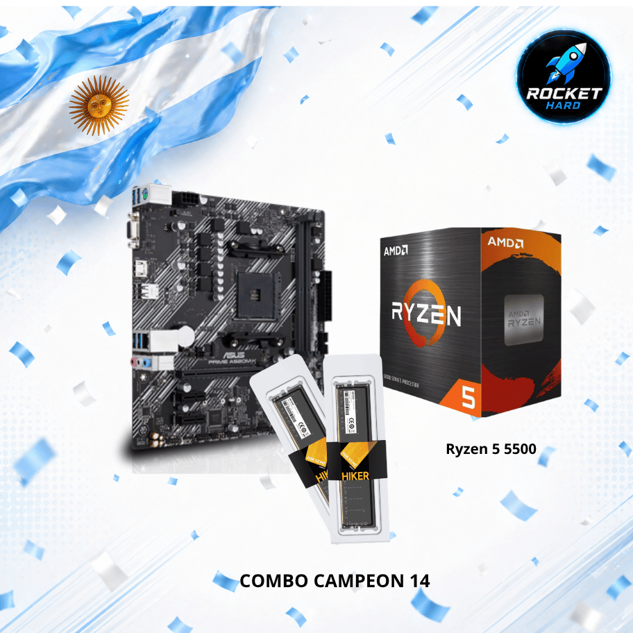 COMBO ROCKET RYZEN 5 5500 S/V - A520 - 16GB