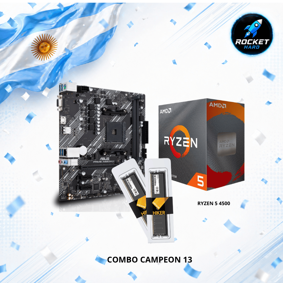 Combo Rocket Ryzen 5 4500 S/v - A520 - 16gb