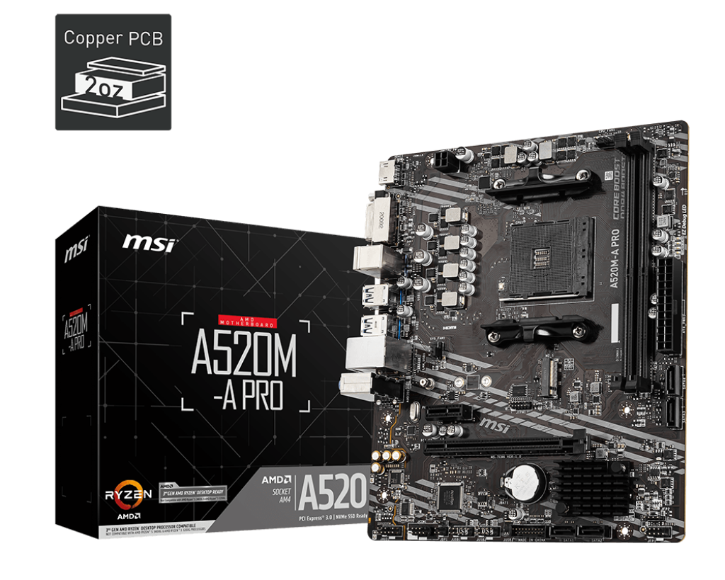 MOTHER MSI A520M-A PRO DDR4 AM4