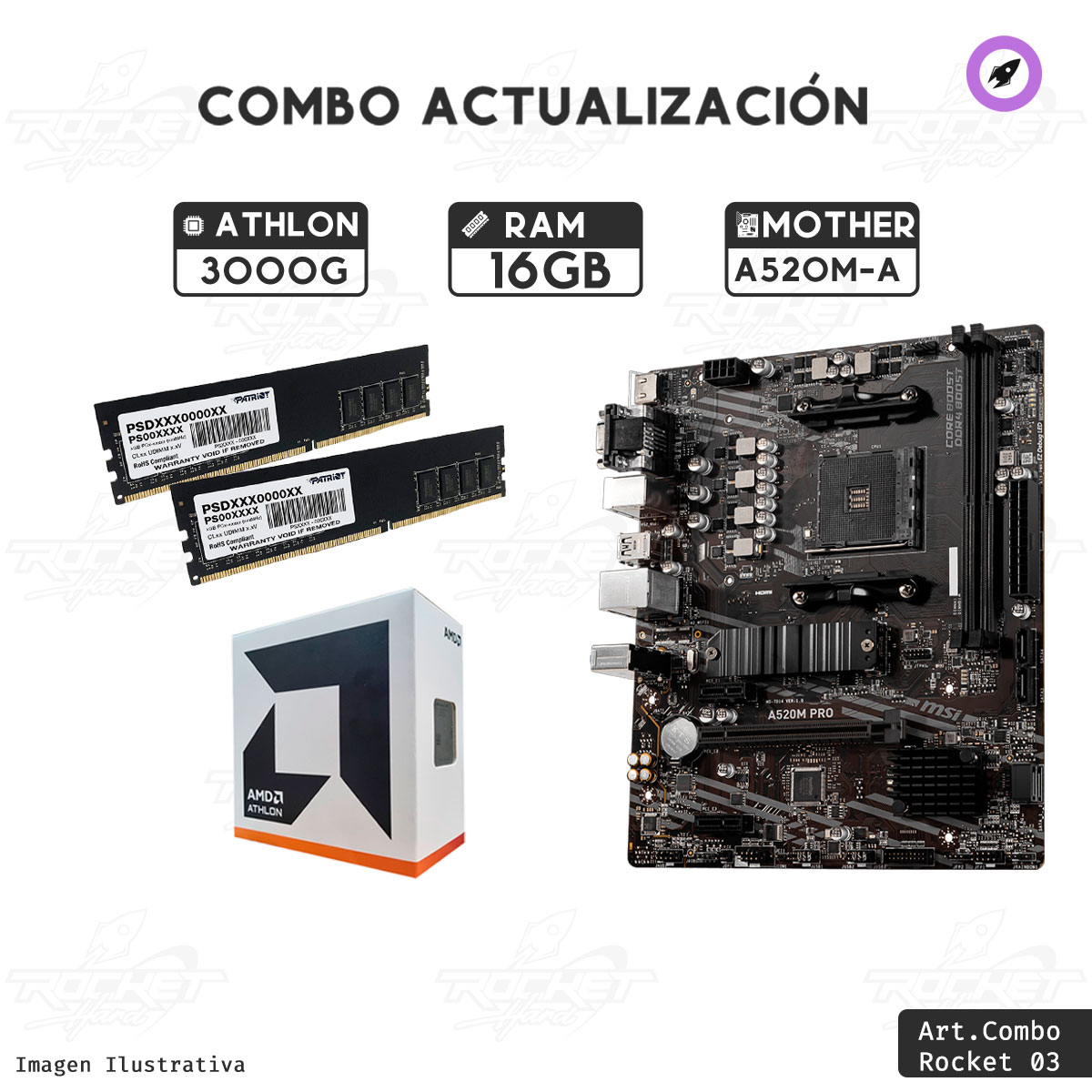 COMBO ROCKET ATHLON 3000G - A520 - 16GB
