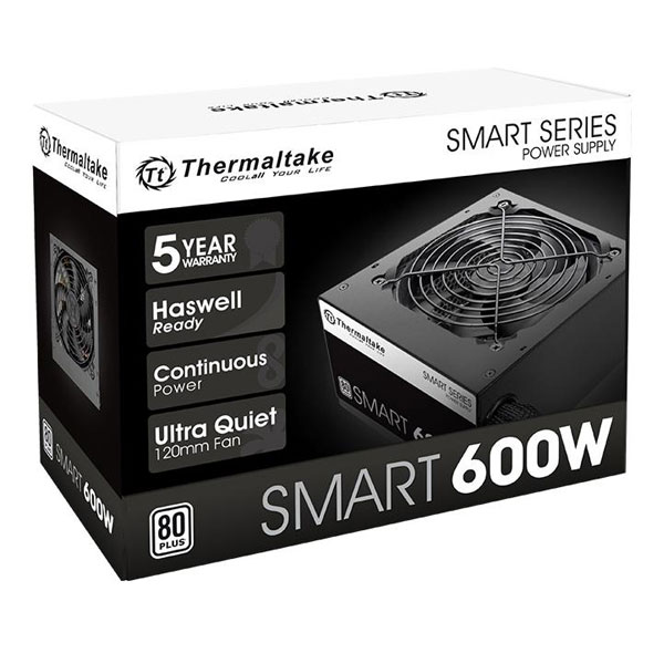 FUENTE THERMALTAKE 600W SMART 80 PLUS WHITE
