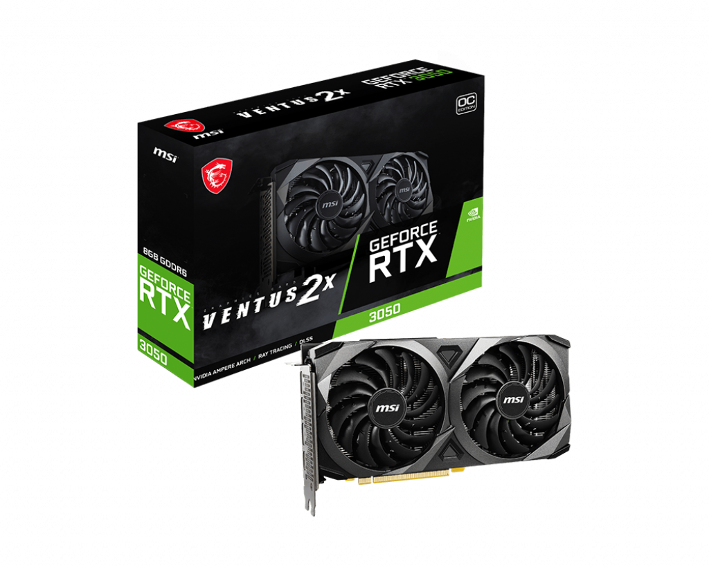 PLACA DE VIDEO NVIDIA MSI RTX 3050 VENTUS 2X XS 8GB OC