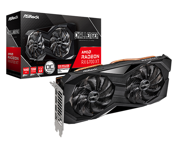 Placa De Video  Asrock Challenger Radeon Rx 6700xt 12gb Oc