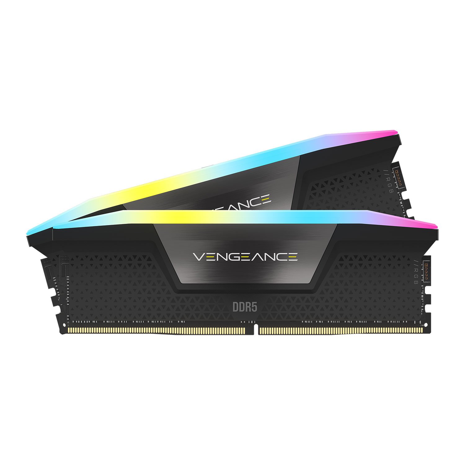 MEMORIA RAM CORSAIR 32GB 2X16 DDR5 5200MHZ VENGEANCE RGB BLACK