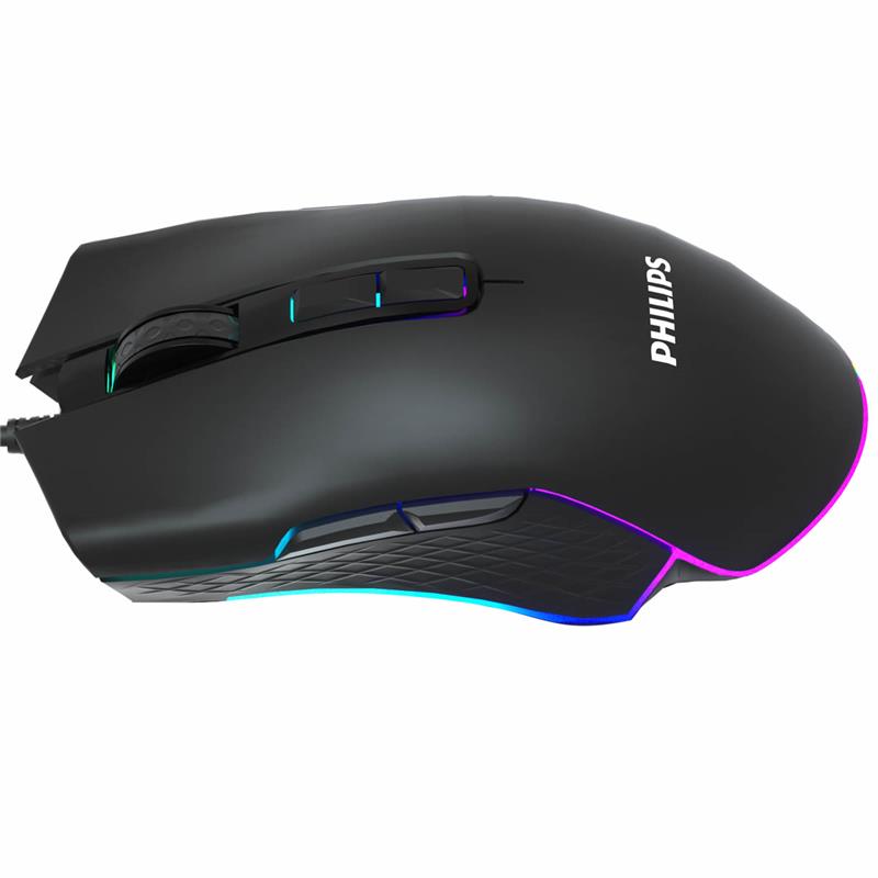 Mouse Philips G201 Bl Gaming Usb 1000-6400 Dpi 8keys Colors Light
