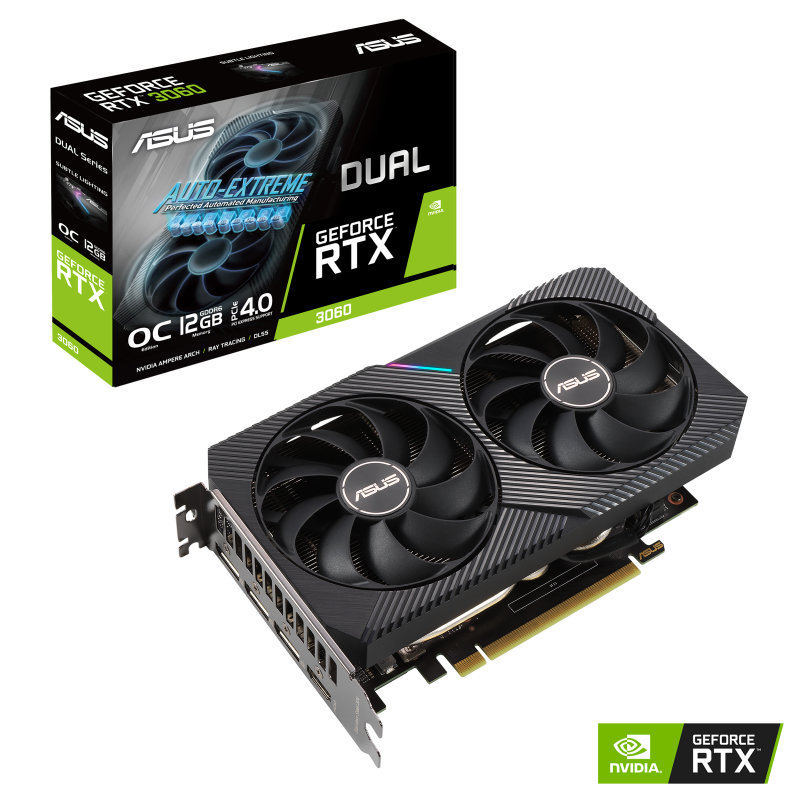 Placa De Video Asus Dual Rtx 3060 O12g 12gb Gddr6 V2