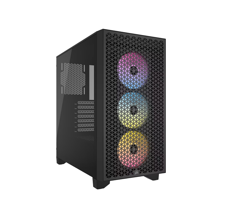 GABINETE CORSAIR 3000D RGB AIRFLOW MID-TOWER TG RGB FAN X3 BLACK