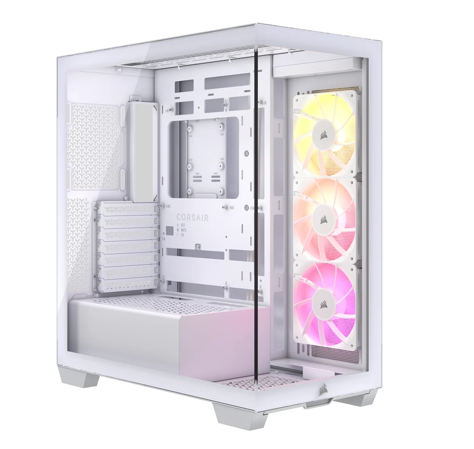 GABINETE CORSAIR 3500X MID-TOWER TG ARGB FAN X3 WHITE