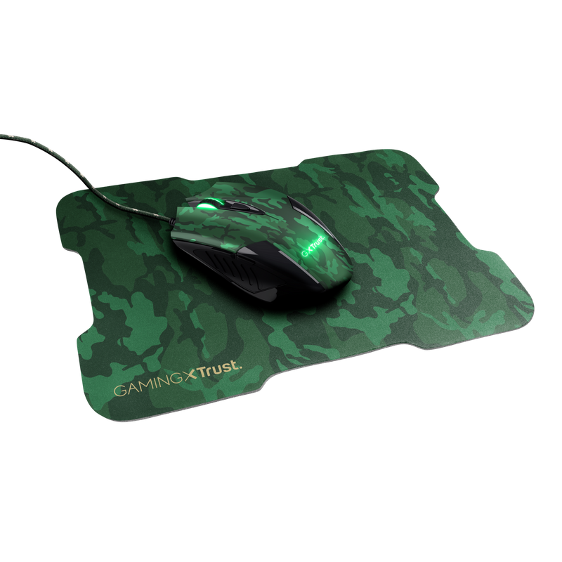 COMBO TRUST GXT 781 RIXA CAMO GAMING MOUSE & MOUSE PAD