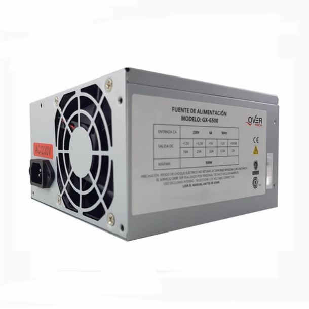 FUENTE OVERTECH 500W GX6500