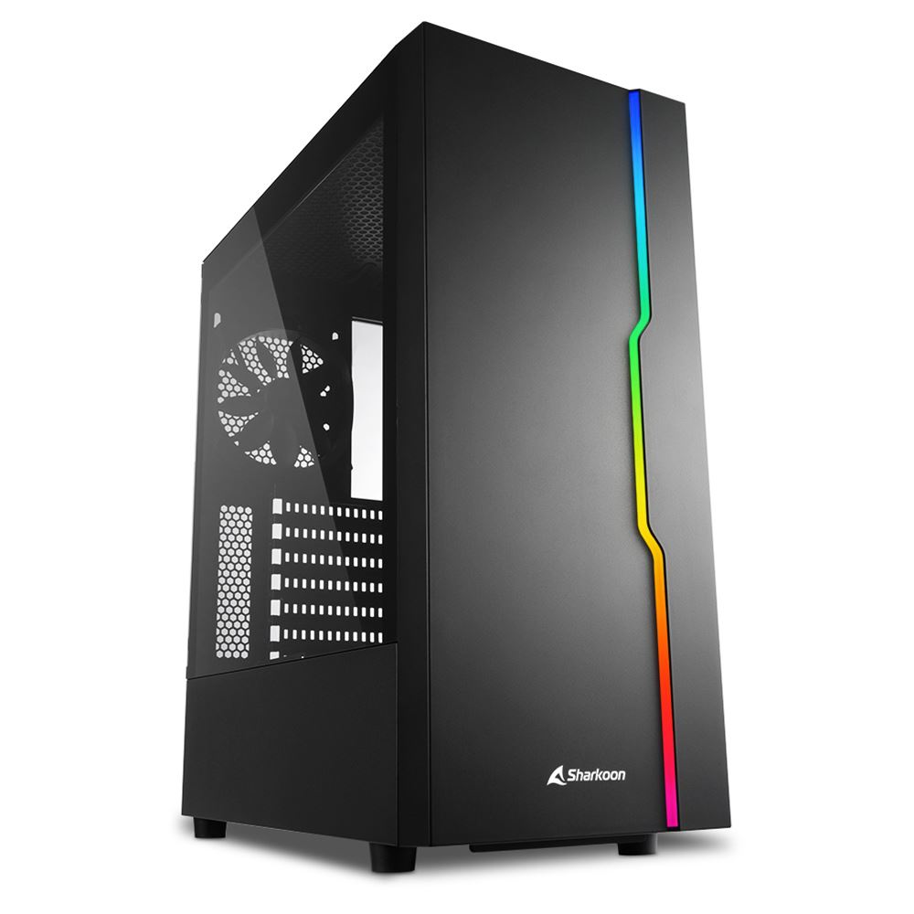 GABINETE SHARKOON SLIDER RGB T/VIDRIO TEMPLADO ATX