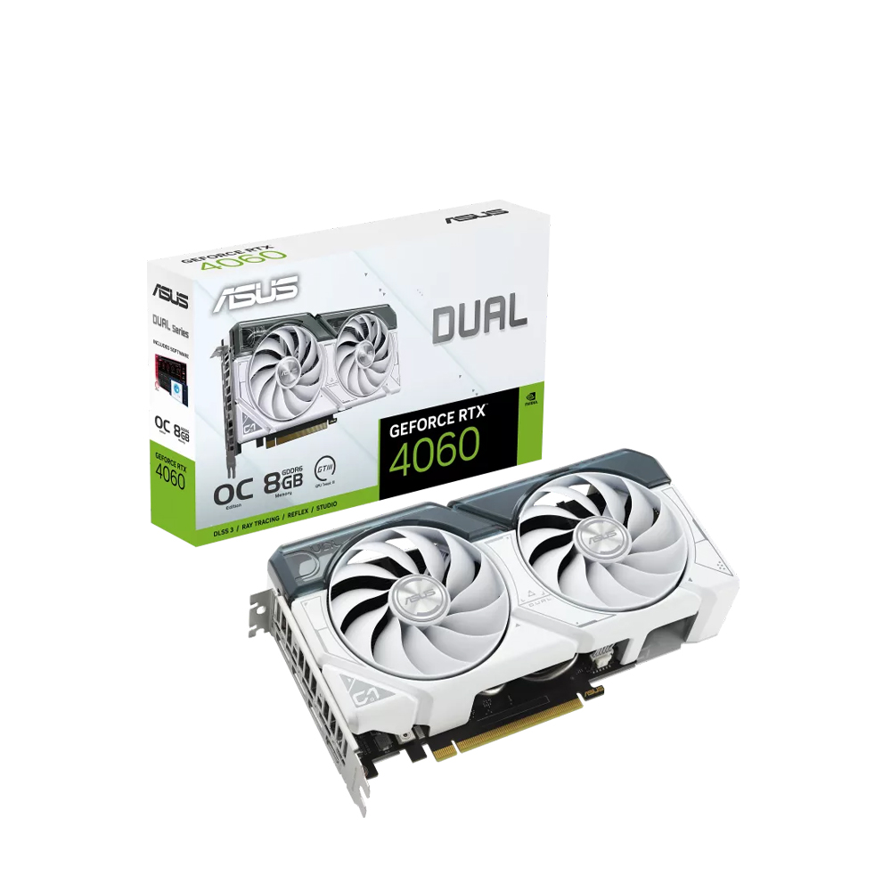Placa De Video Asus Nvidia Rtx 4060 Dual 8gb Oc White