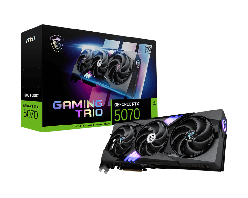PLACA DE VIDEO MSI GEFORCE RTX 5070 GAMING TRIO OC 12G