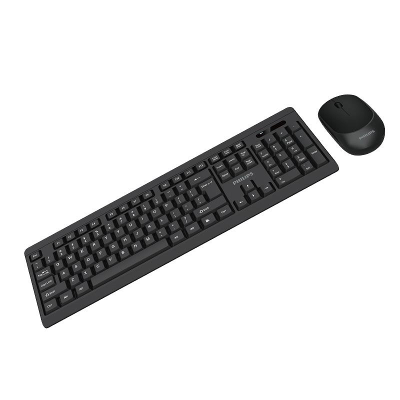 TECLADO+MOUSE PHILIPS SERIE 3000 WIRELESS 1600 DPI 104KEYS BLACK