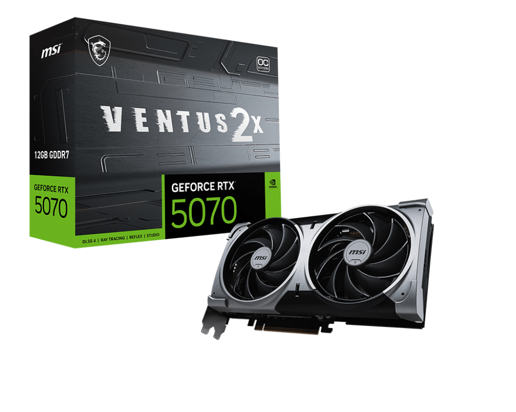 PLACA DE VIDEO MSI GEFORCE RTX 5070 VENTUS 2X OC 12G