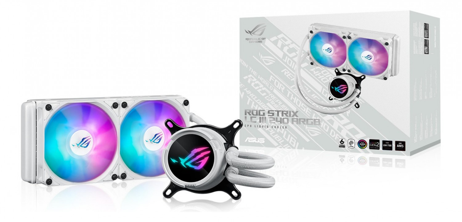 WATER COOLER ASUS ROG STRIX LC III 240 ARGB WHITE