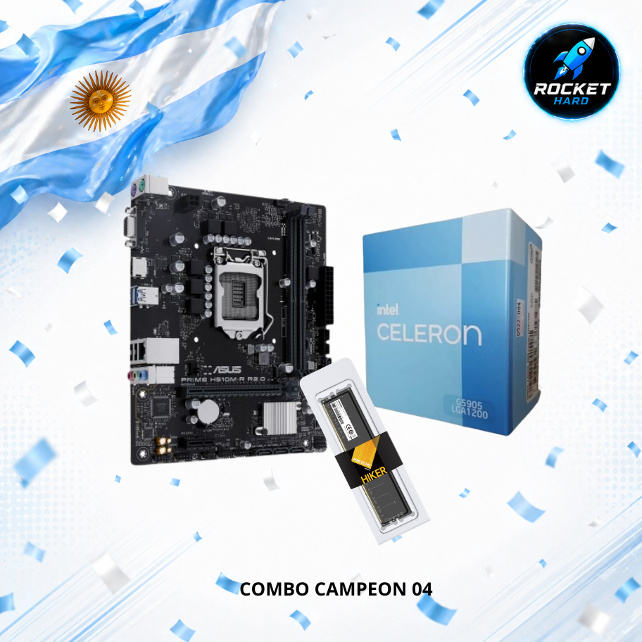 Combo Rocket Intel Celeron G5905 - H510 - 8gb