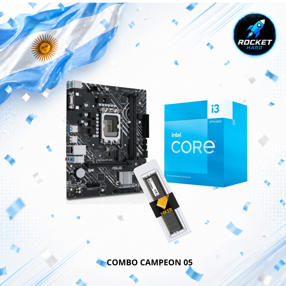 Combo Rocket Intel I3 14100f S/video - H610 - 16gb
