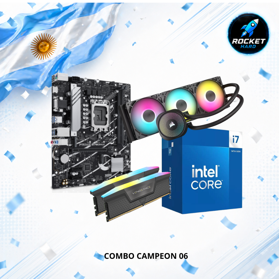 Combo Rocket Intel I7 14700 - B760 - 32gb Ddr5 - Water 360mm