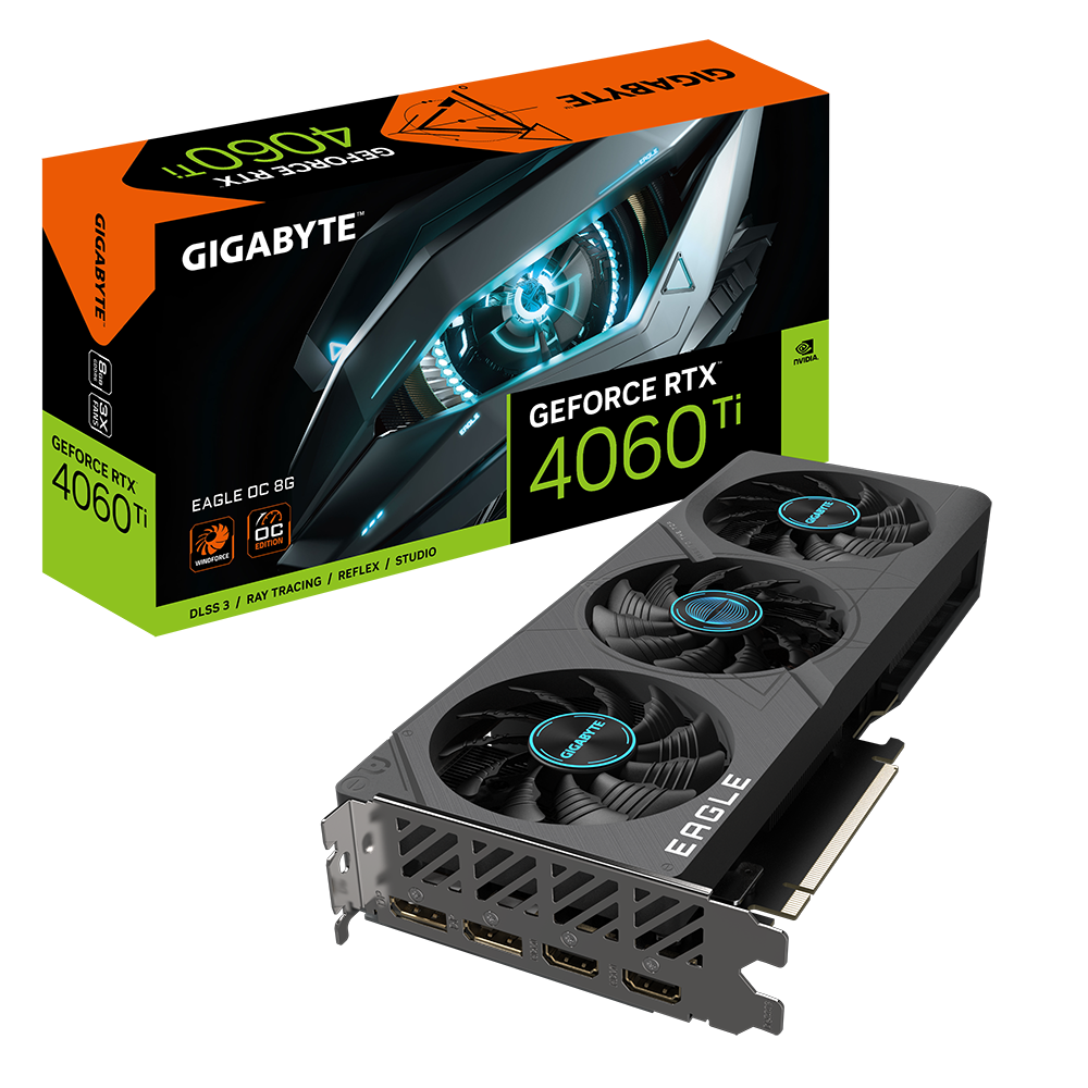 PLACA DE VIDEO GIGABYTE GEFORCE RTX 4060 TI EAGLE OC 8G