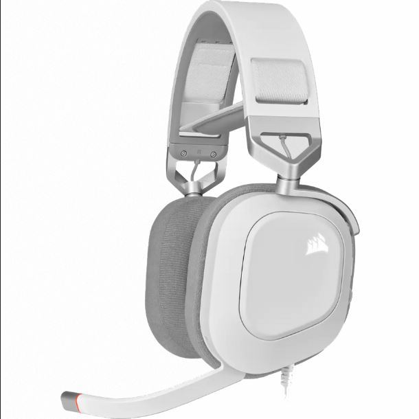 AURICULAR CORSAIR HS80 RGB WIRELESS PREMIUM AUDIO ESPACIAL BLANCO