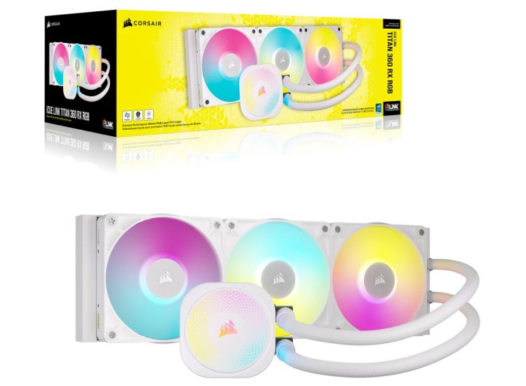 WATERCOOLING CORSAIR TITAN 360 RX ICUE LINK RGB WHITE