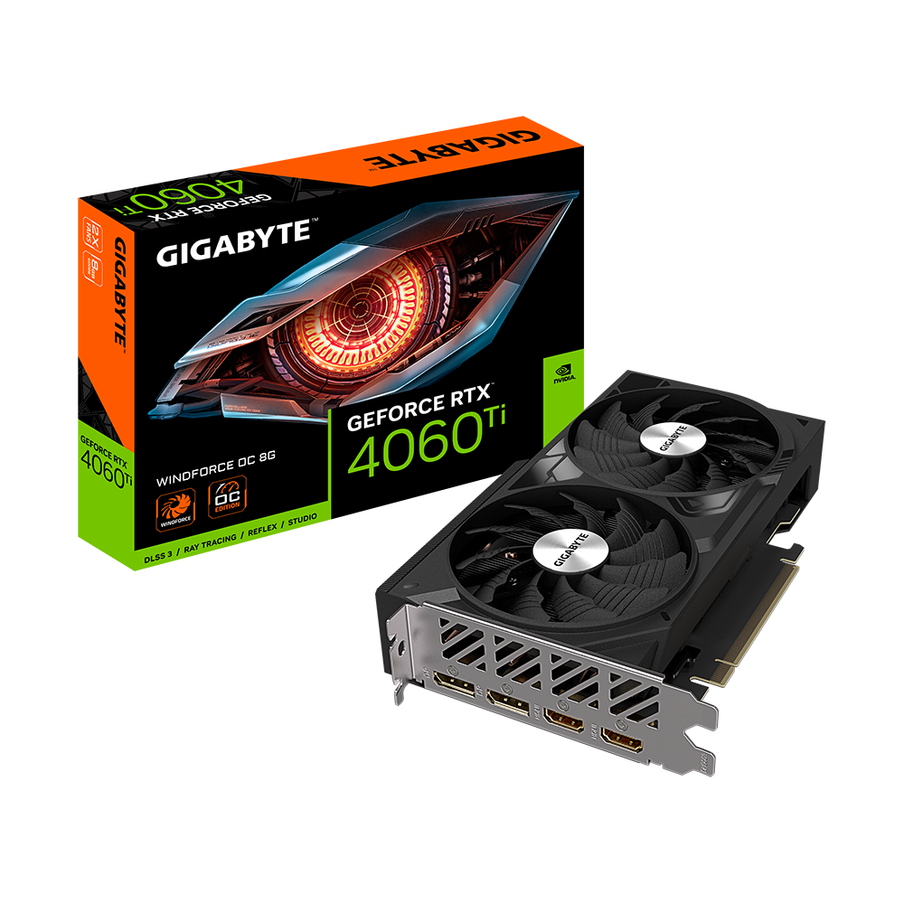 PLACA DE VIDEO GIGABYTE RTX 4060 TI WINDFORCE OC 8G
