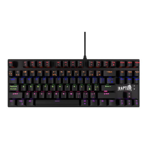 TECLADO RAPTOR FIRECLAW M87 MECANICO RETROILUMINADO SWITCH RED OUTEMU