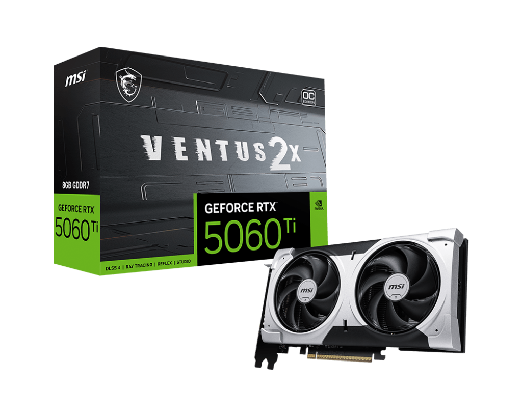 PLACA DE VIDEO MSI GEFORCE RTX 5060 TI VENTUS 2X OC PLUS 8G