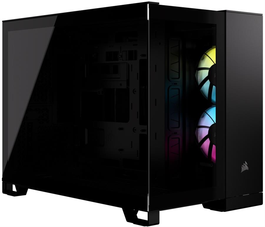 GABINETE CORSAIR 2500X MID-TOWER TG ICUE FAN RGB X2 DUAL CHAMBER BLACK