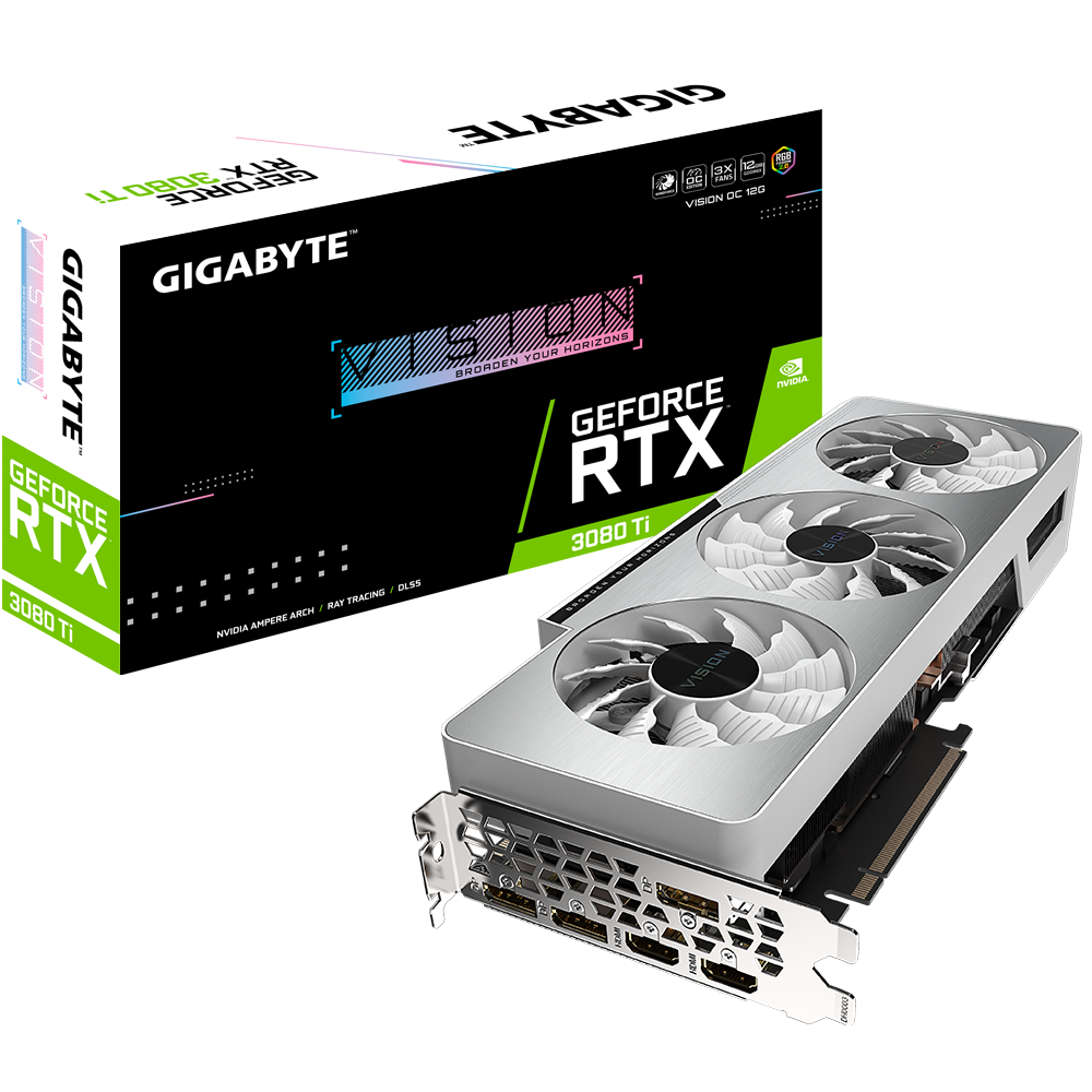 OUTLET PLACA DE VIDEO GIGABYTE VISION RTX 3080 TI 12GB GDDR6X