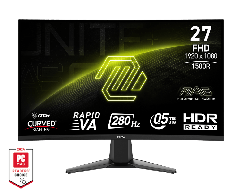 MONITOR MSI MAG 276CXF GAMING 27" CURVO 1500R R-VA FHD 280HZ 0.05MS
