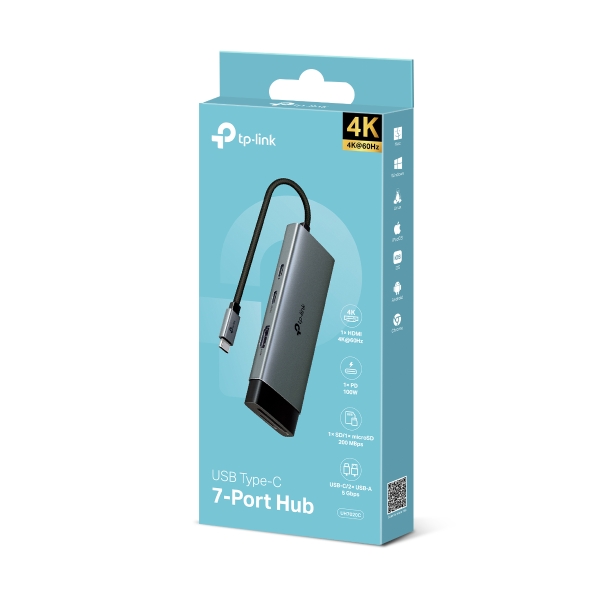 HUB USB TIPO-C 7 EN 1 HDMI/SD/USB/USB-C TP LINK UH7020C
