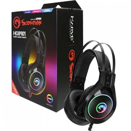AURICULAR MARVO HG8901 USB 3.5MM LED RGB