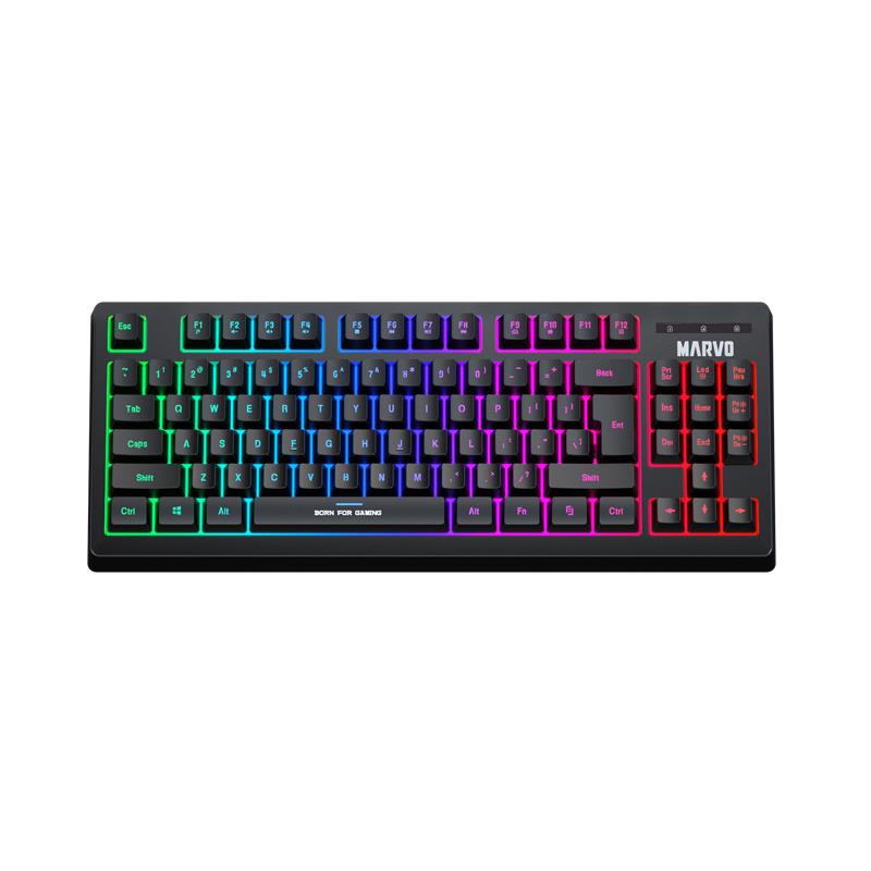 TECLADO MARVO MEMBRANA TKL K607 RGB SP