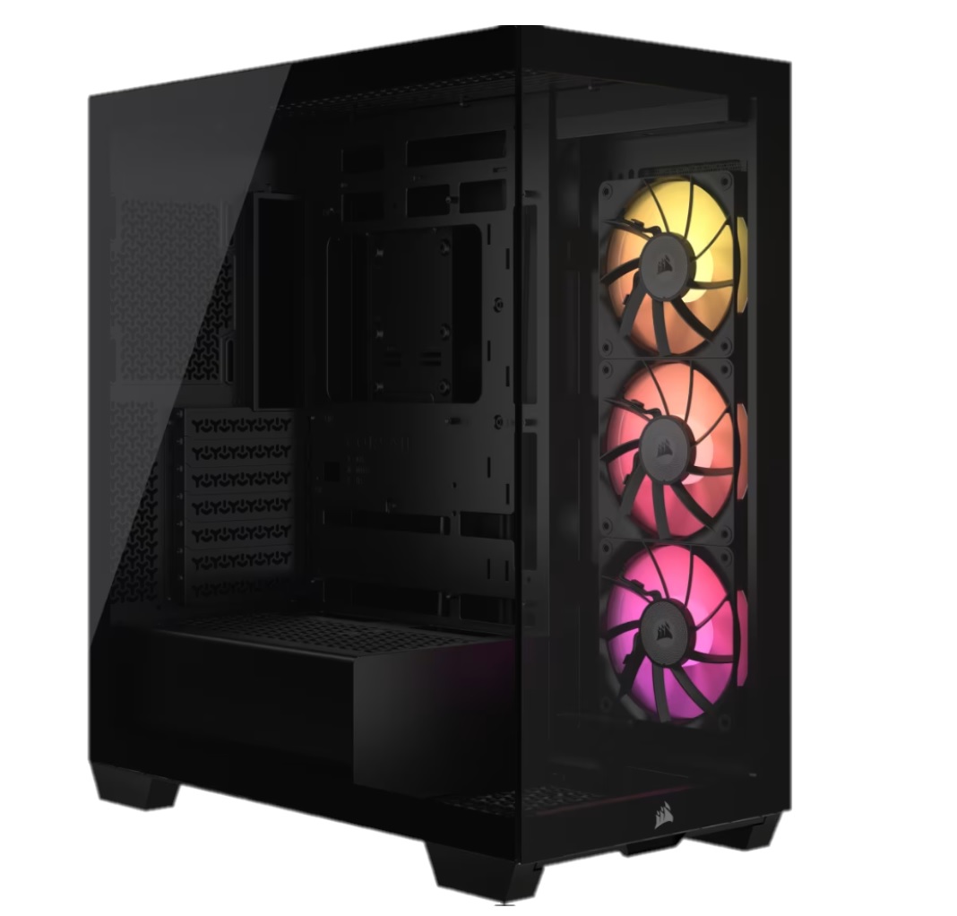 GABINETE CORSAIR 3500X RGB MID-TOWER TG FAN ICUE LINK X3 BLACK